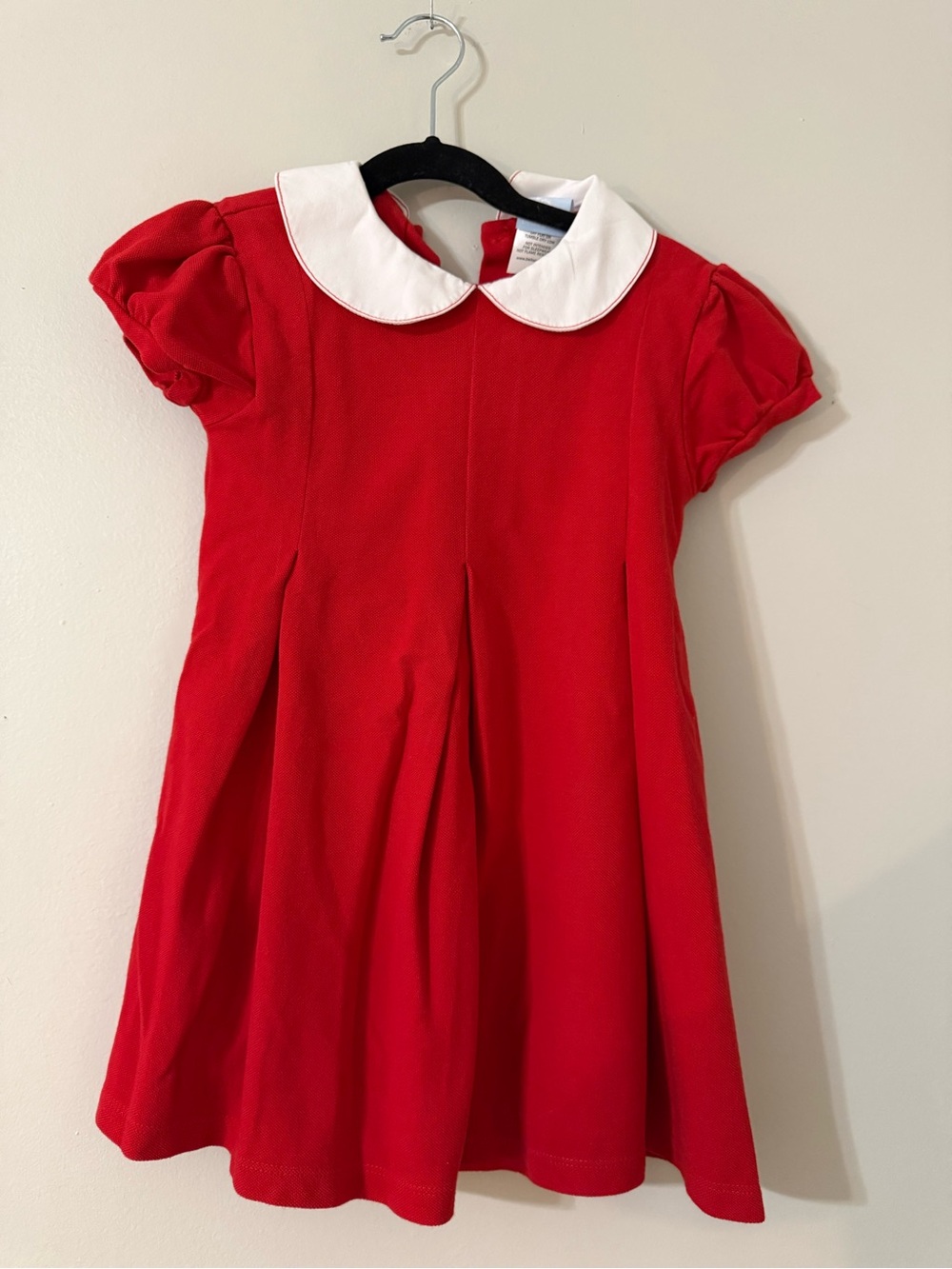 Bella Bliss Peter Pan Collar Knit Dress Girls Size 6 Red Holiday Boutique